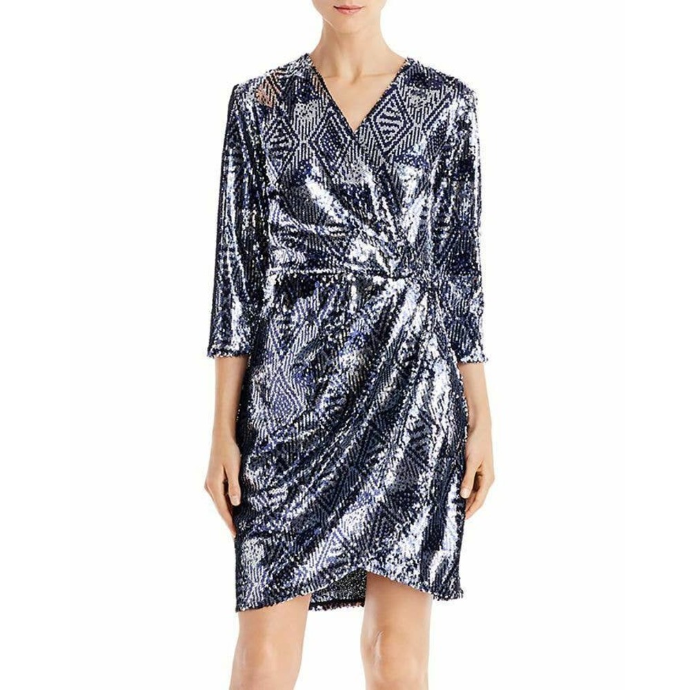 Silver Metallic Sequin Dress